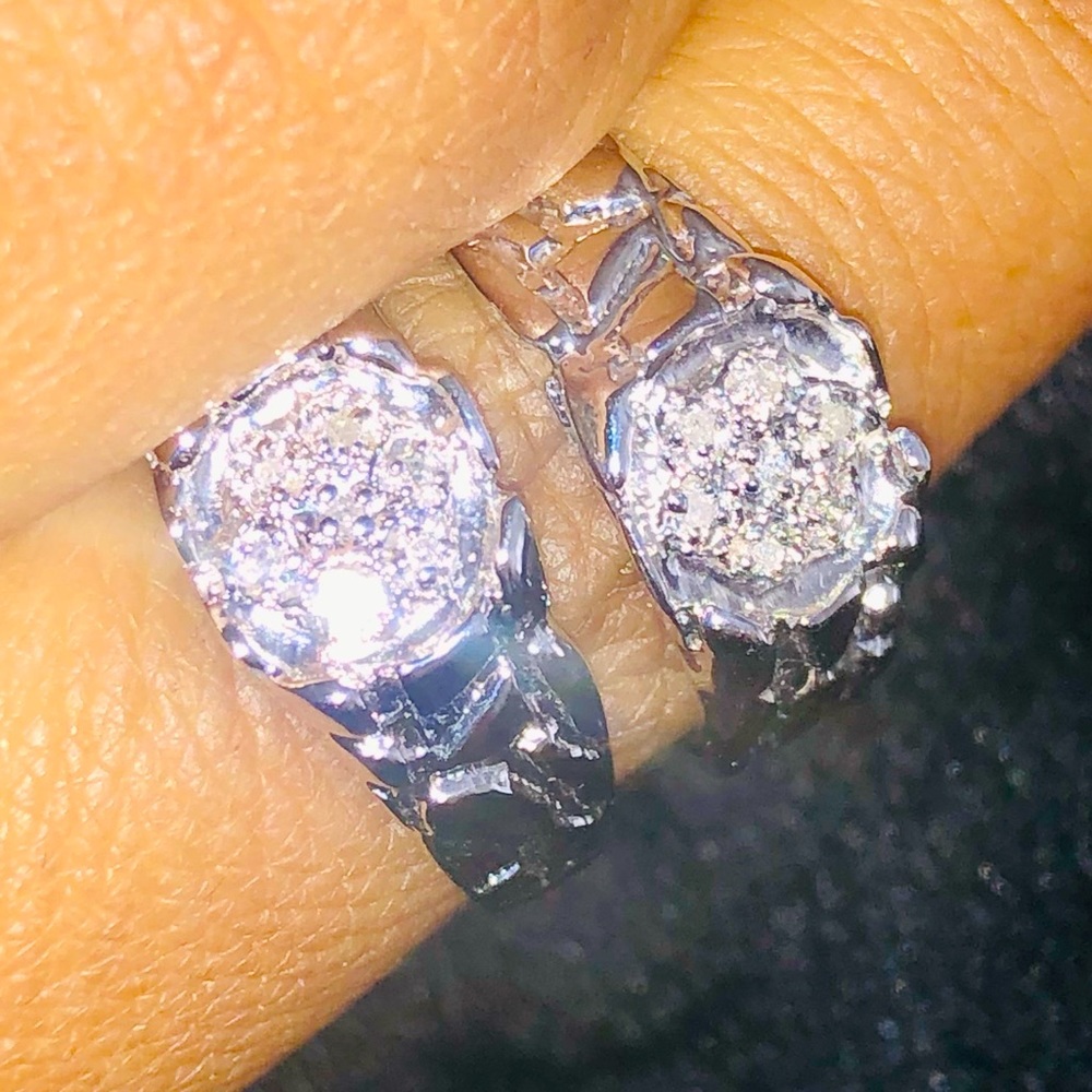 Mens REAL diamond gift ring NOT CZ NOT MOISSANITE
